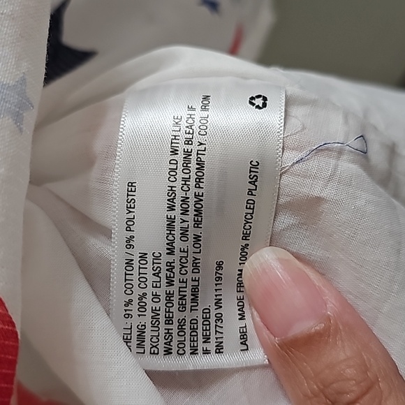 Cat & Jack white summer dress with red and blue multi star summer dress - Picture 14 of 14